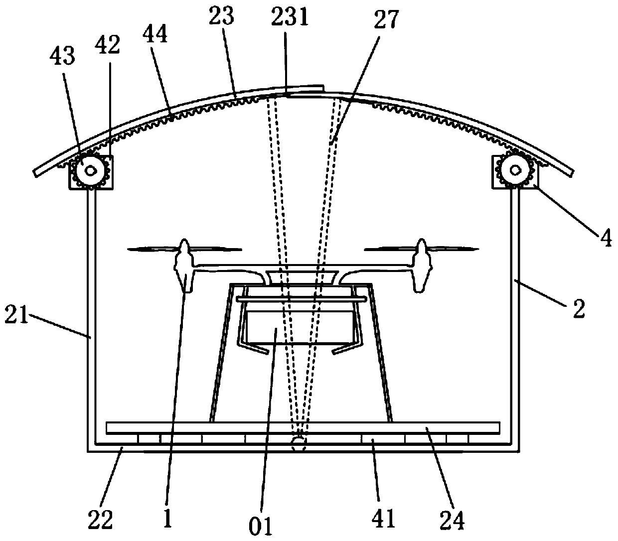 Intelligent first-aid unmanned aerial vehicle and AED storage and release device and control method thereof