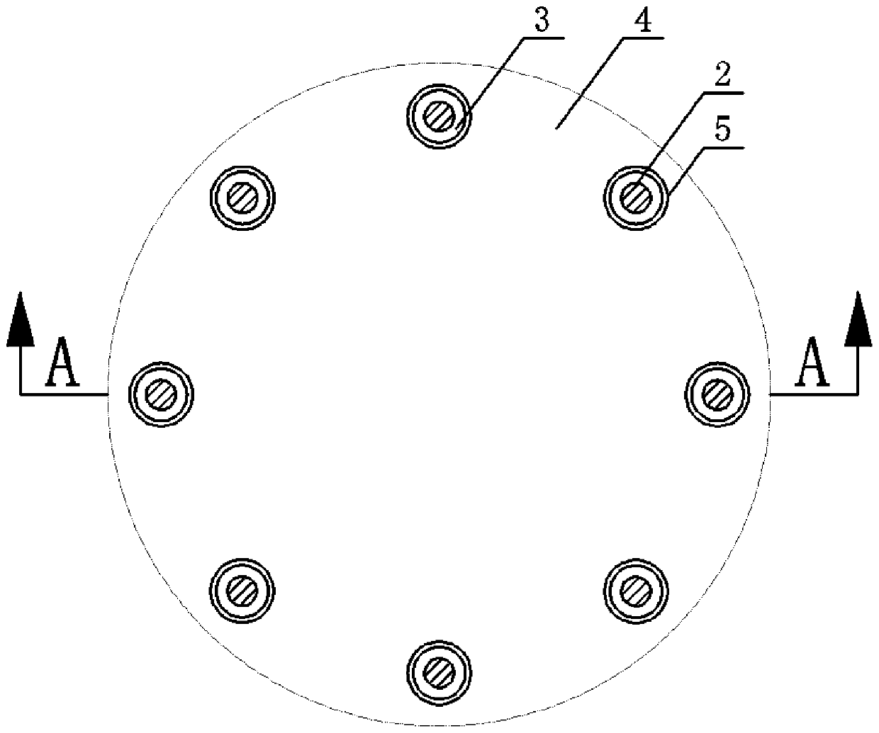 Friction pendulum array shock insulation layer with overall consistency of curvature of slide grooves