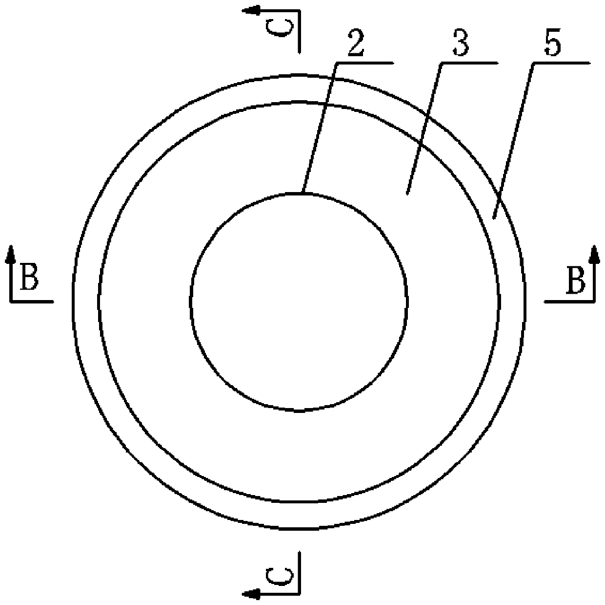 Friction pendulum array shock insulation layer with overall consistency of curvature of slide grooves