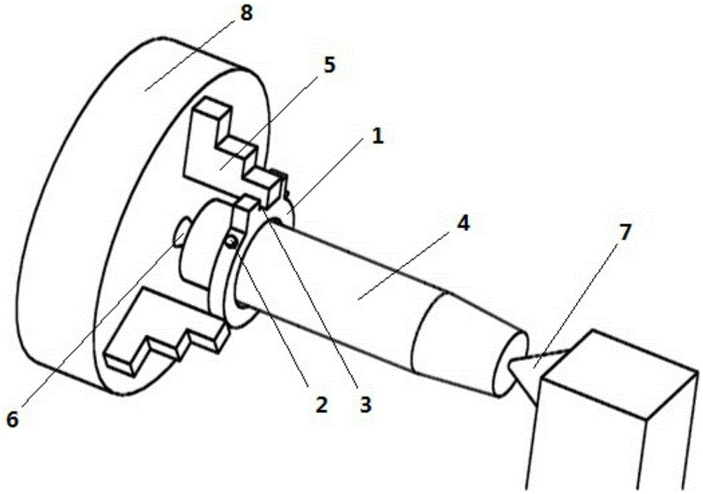 External thread secondary fitting fixture and clamping method