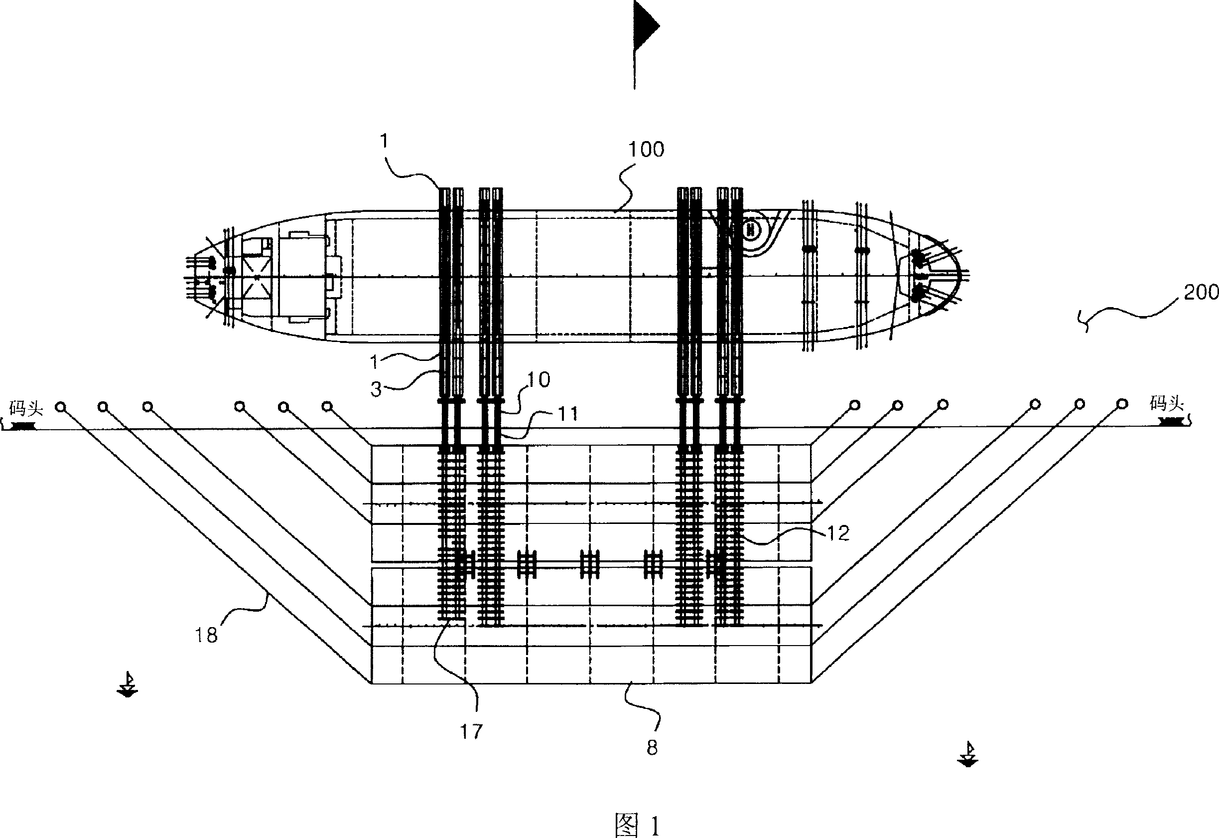 Method and equipment for transversely launching ship built on the ground