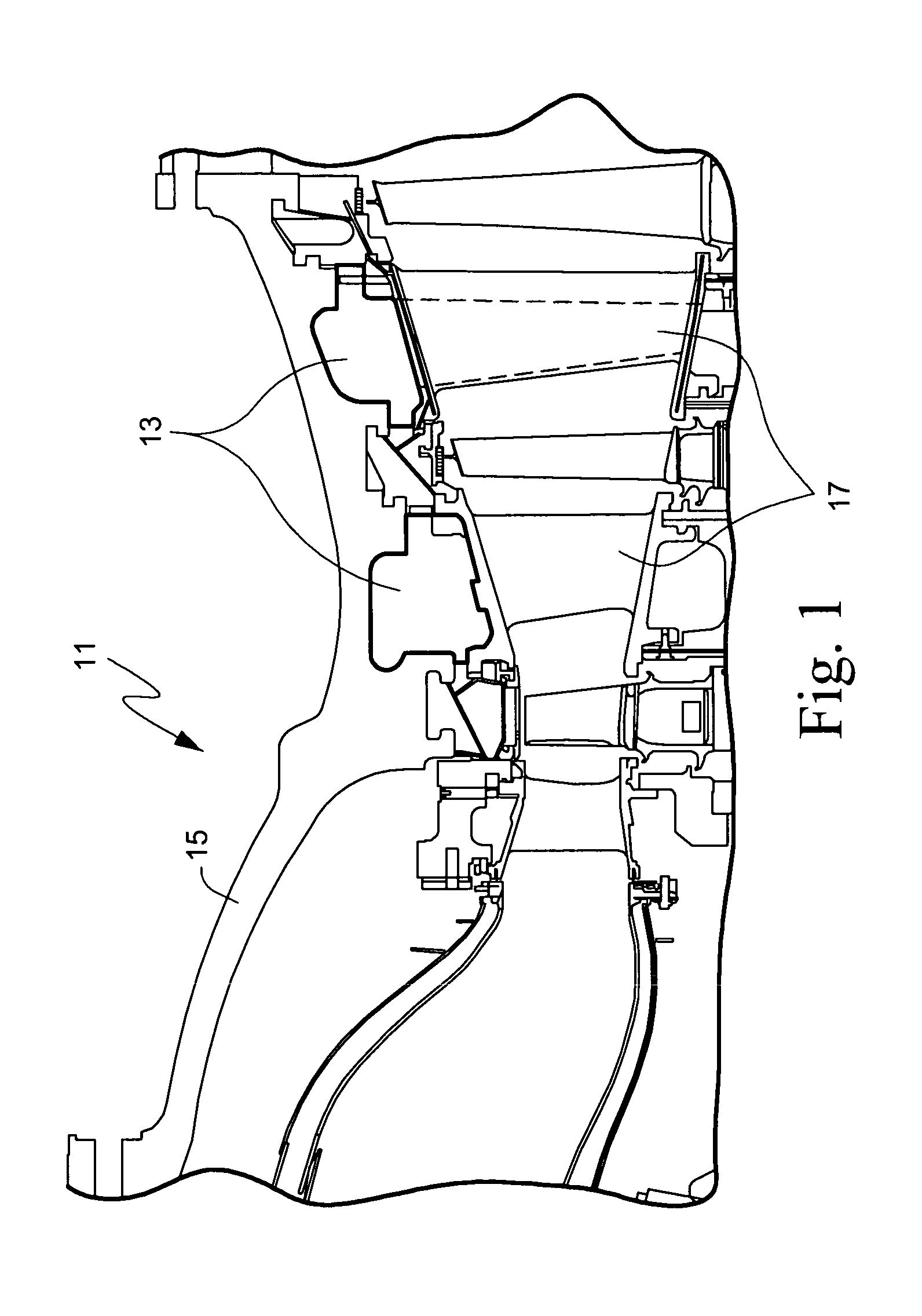 Asymmetrical gas turbine cooling port locations