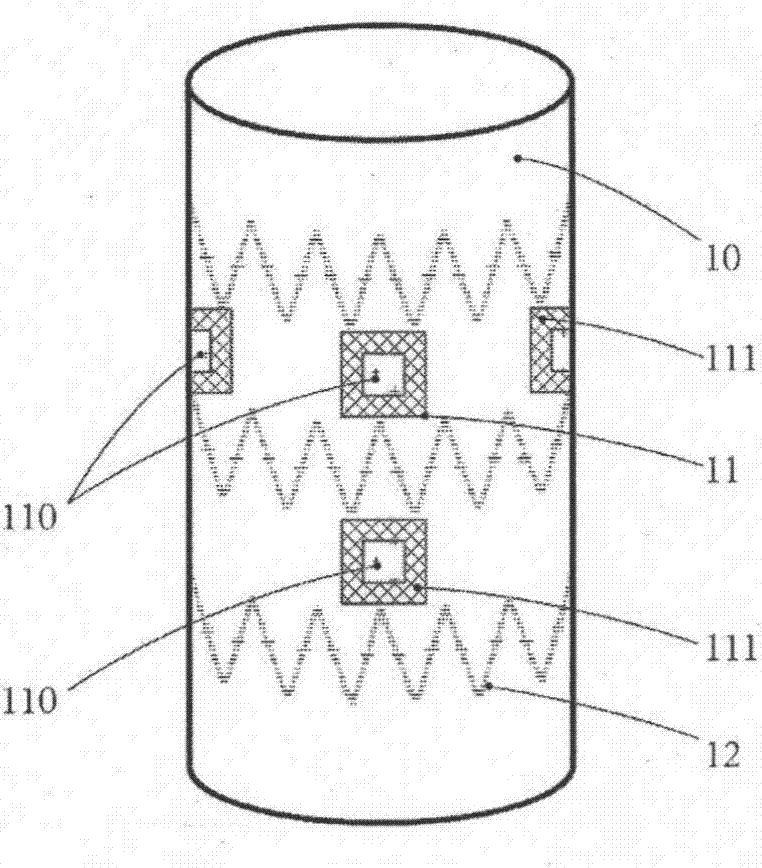 Locally reinforced tubular fabric covering film used for in-situ window opening and preparation method thereof