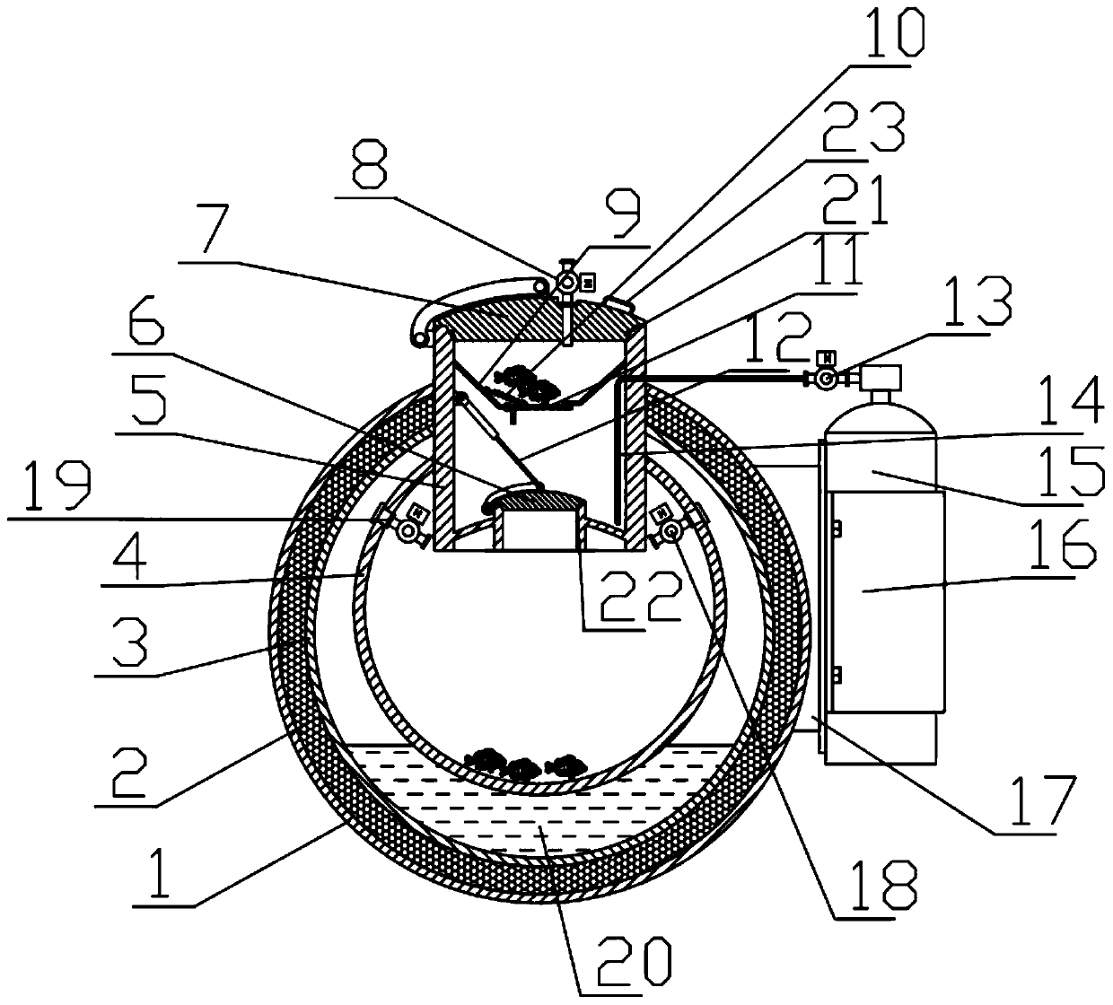 Biological low-temperature storage device for deep-sea submersible