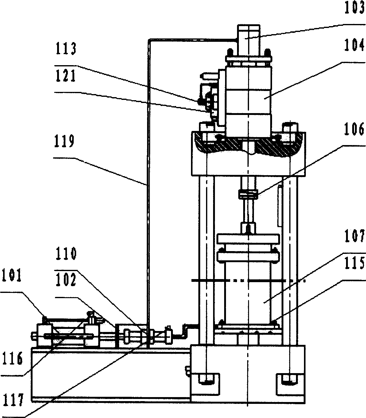 Large-sized multifunction material three-shaft static-dynamic test machine