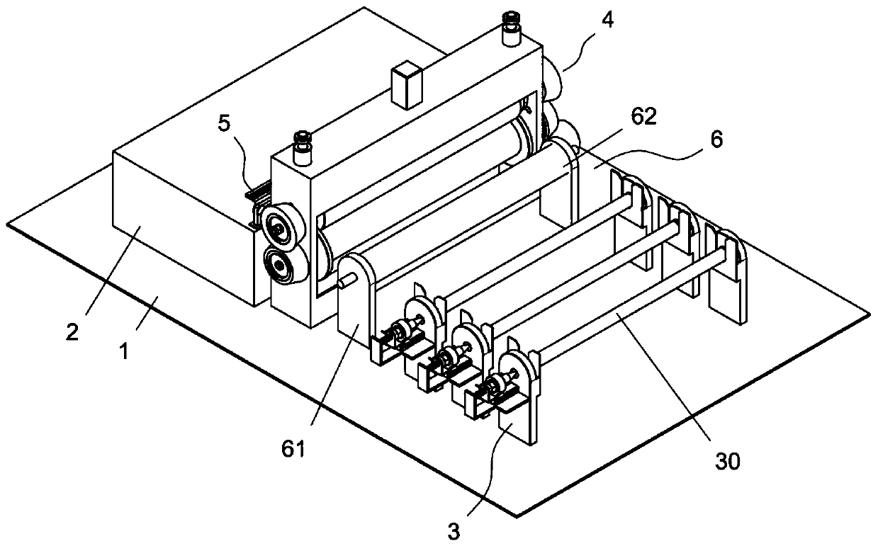 Batch uncoiling device of coiled cloth