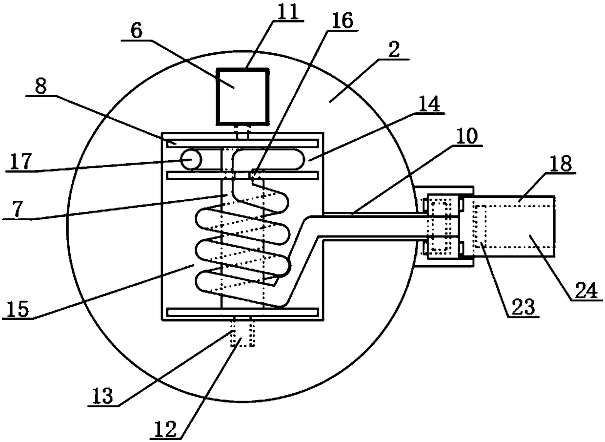 New energy charging pile with take-up device