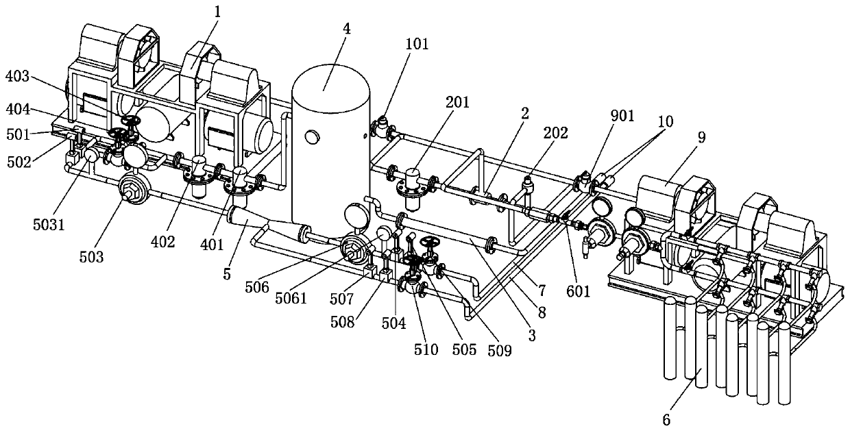 Experimental device for evaluating performance of supersonic cyclone separator