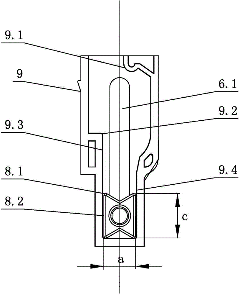 Vertical adjustment mechanism for knife-and-fork holders of dish washing machine