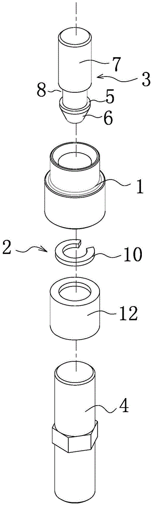 Elastic clamping type connecting piece