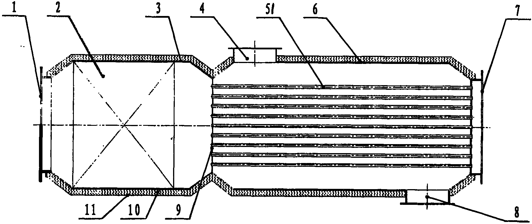 Heat accumulating type flue gas waste heat recovery device