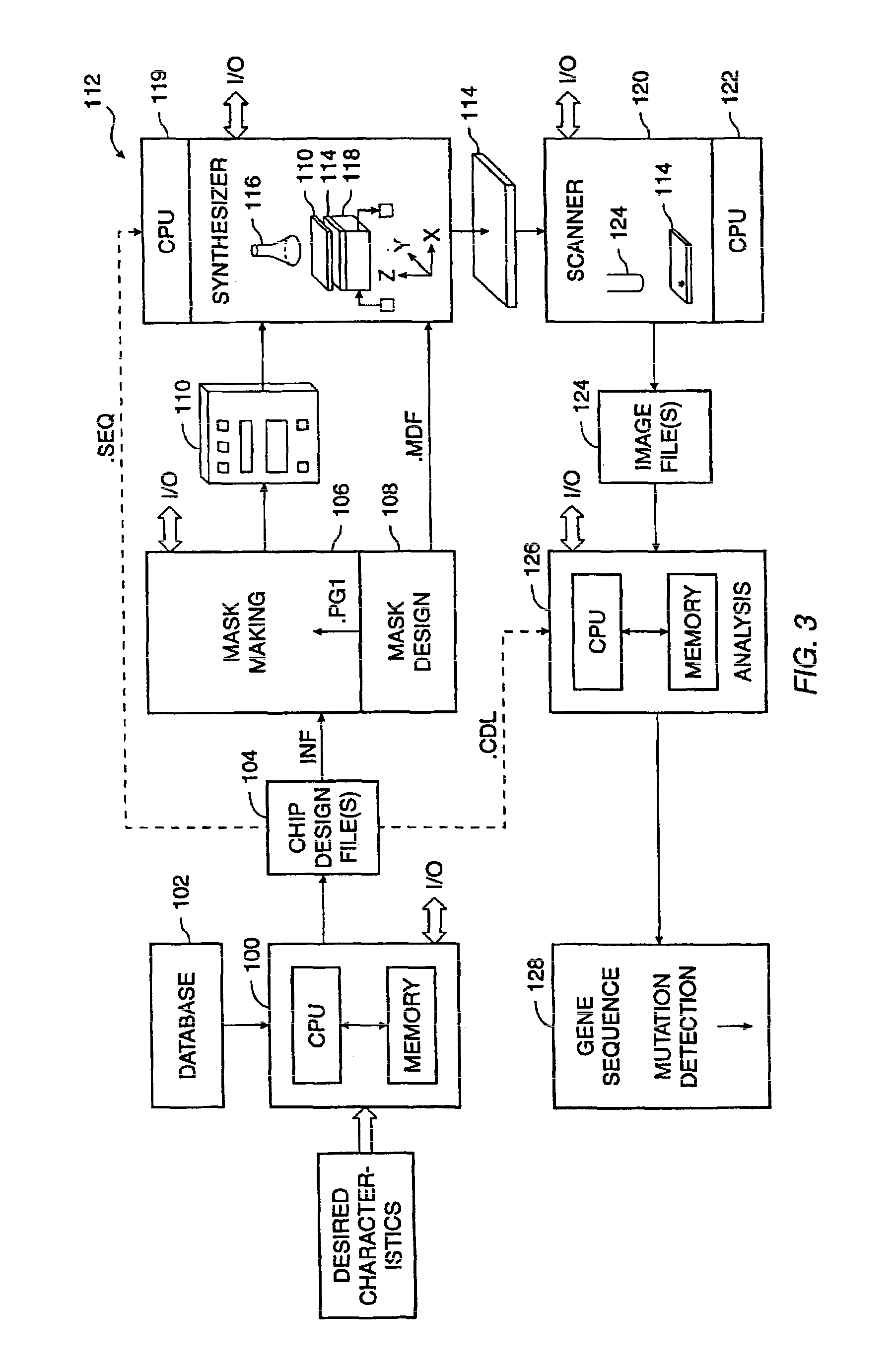 Feature intensity reconstruction of biological probe array