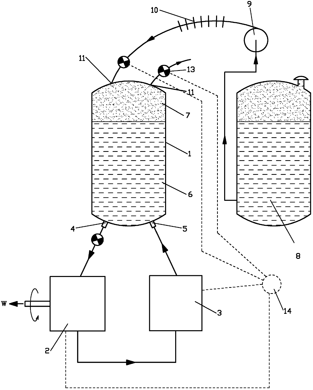 Liquid piston hydraulic-pneumatic engine