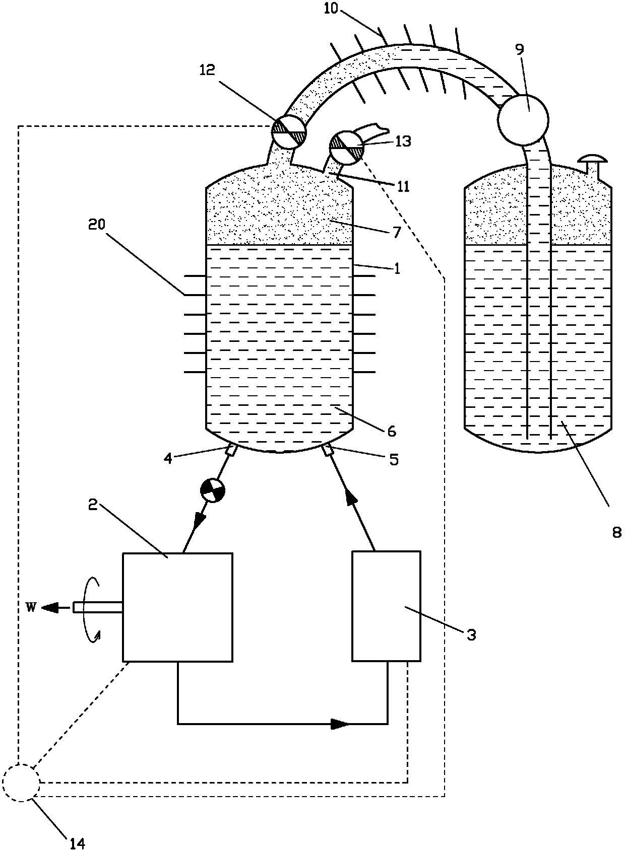 Liquid piston hydraulic-pneumatic engine