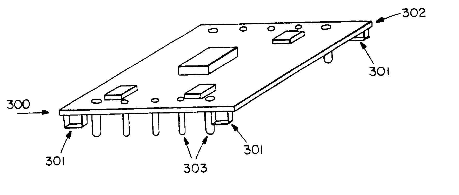 Flanged terminal pins for DC/DC converters