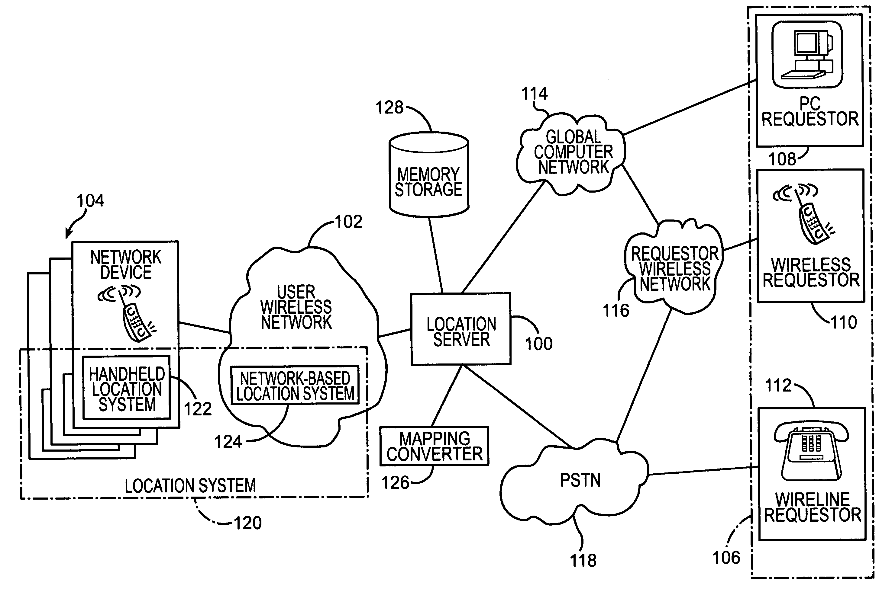 Location query service for wireless networks