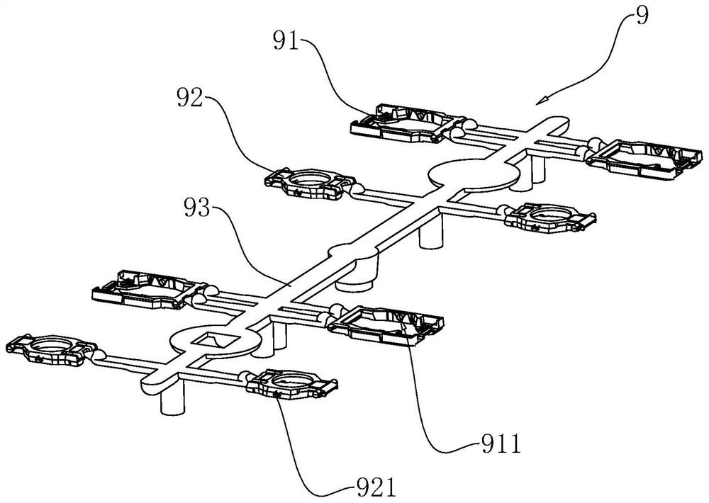 Scissor foot precise assembling system