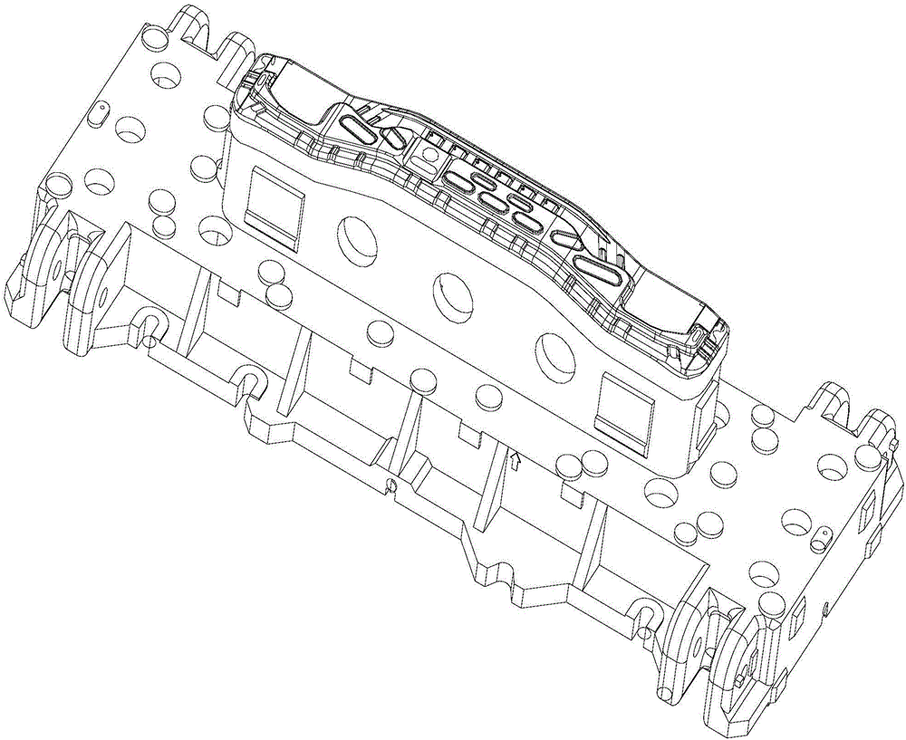 Automobile mold casting cast by compounding ductile iron and gray iron, gating system and casting method