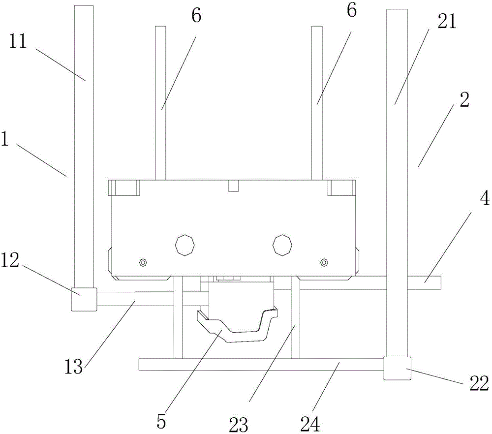 Automobile mold casting cast by compounding ductile iron and gray iron, gating system and casting method