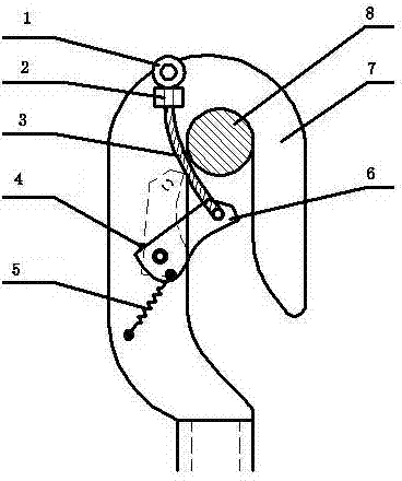 Anti-falling hook for power insulating protective umbrella