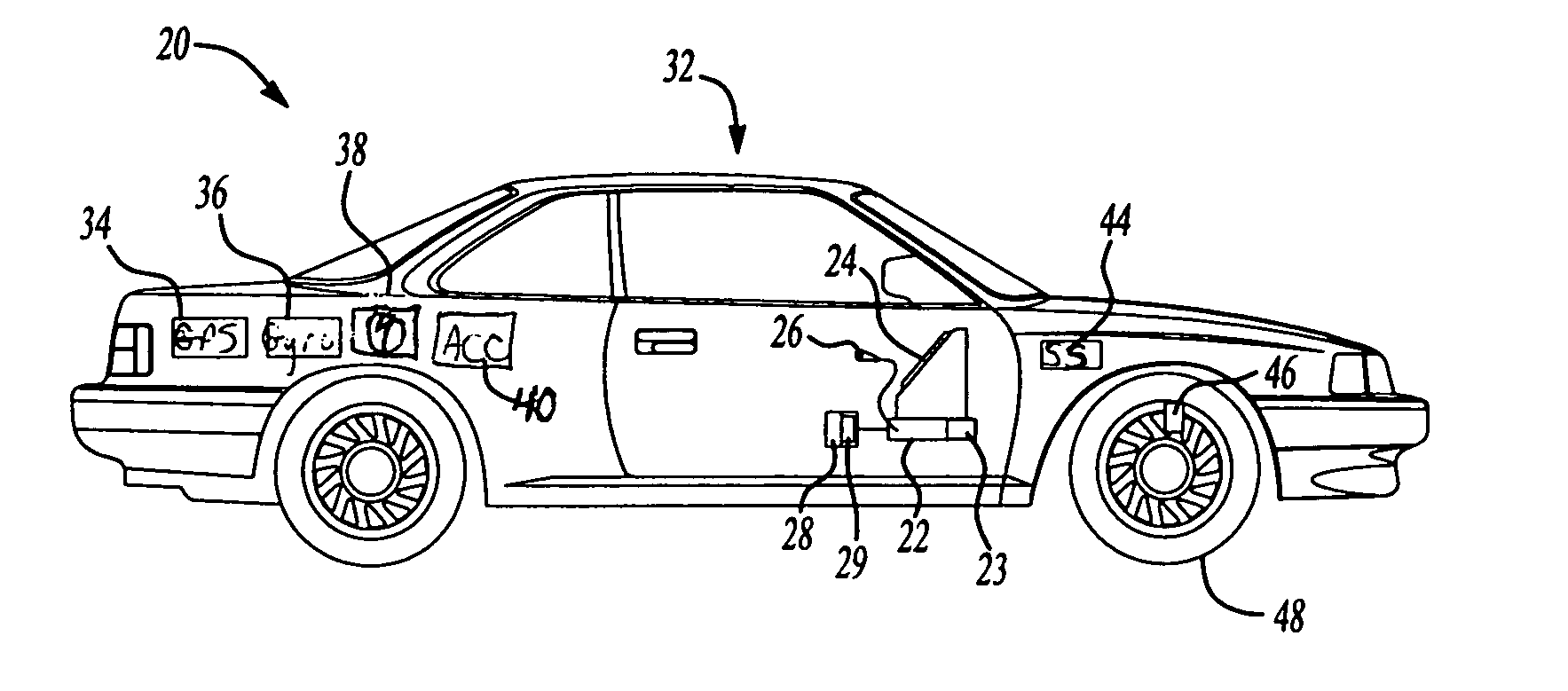 Vehicle speed sensor for navigation system