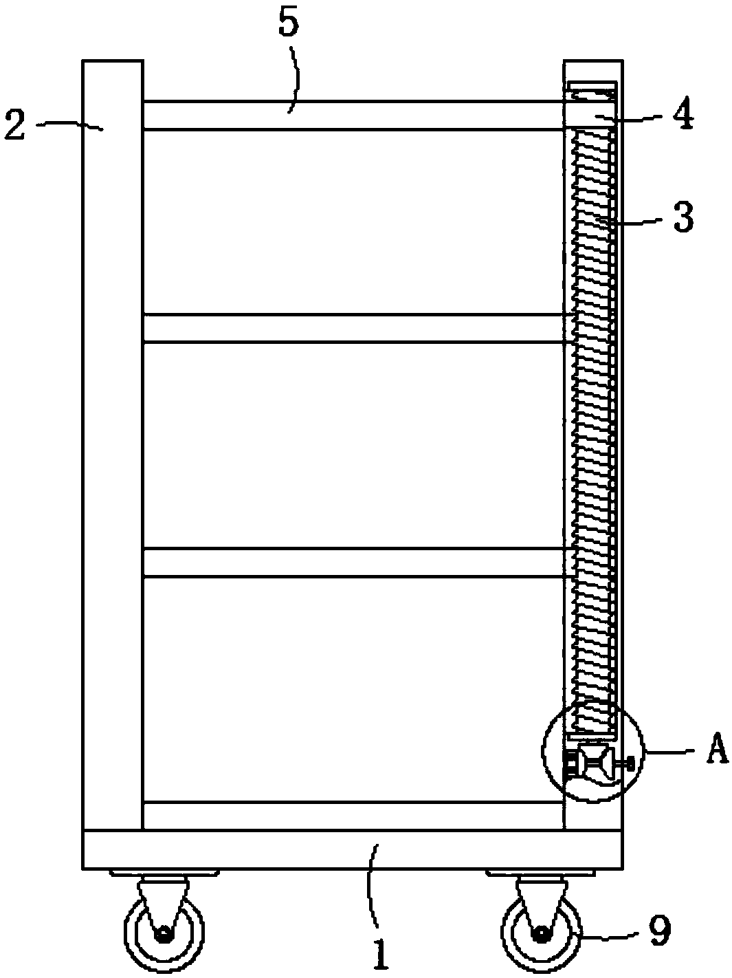 Unloading rack for logistics transportation