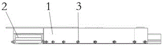 Logistics conveying track bent rail device and manufacturing method thereof