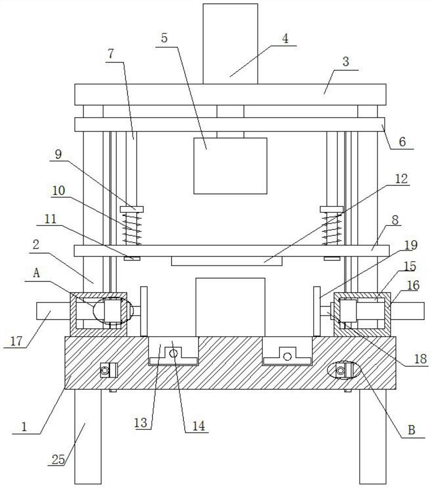 Metal composite material forging device