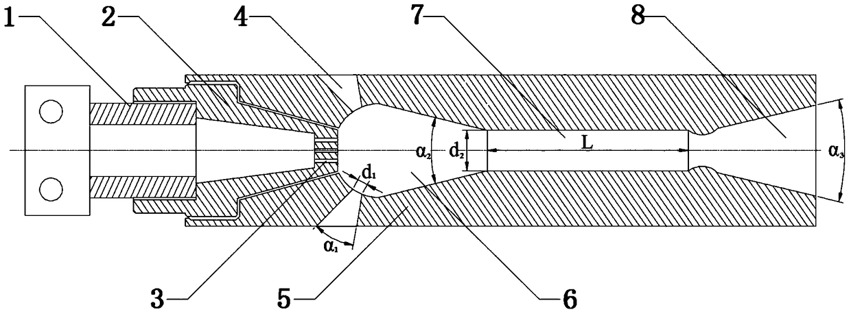 A multi-stage atomization type two-phase flow fine water mist generating device for preventing and controlling coalfield fires