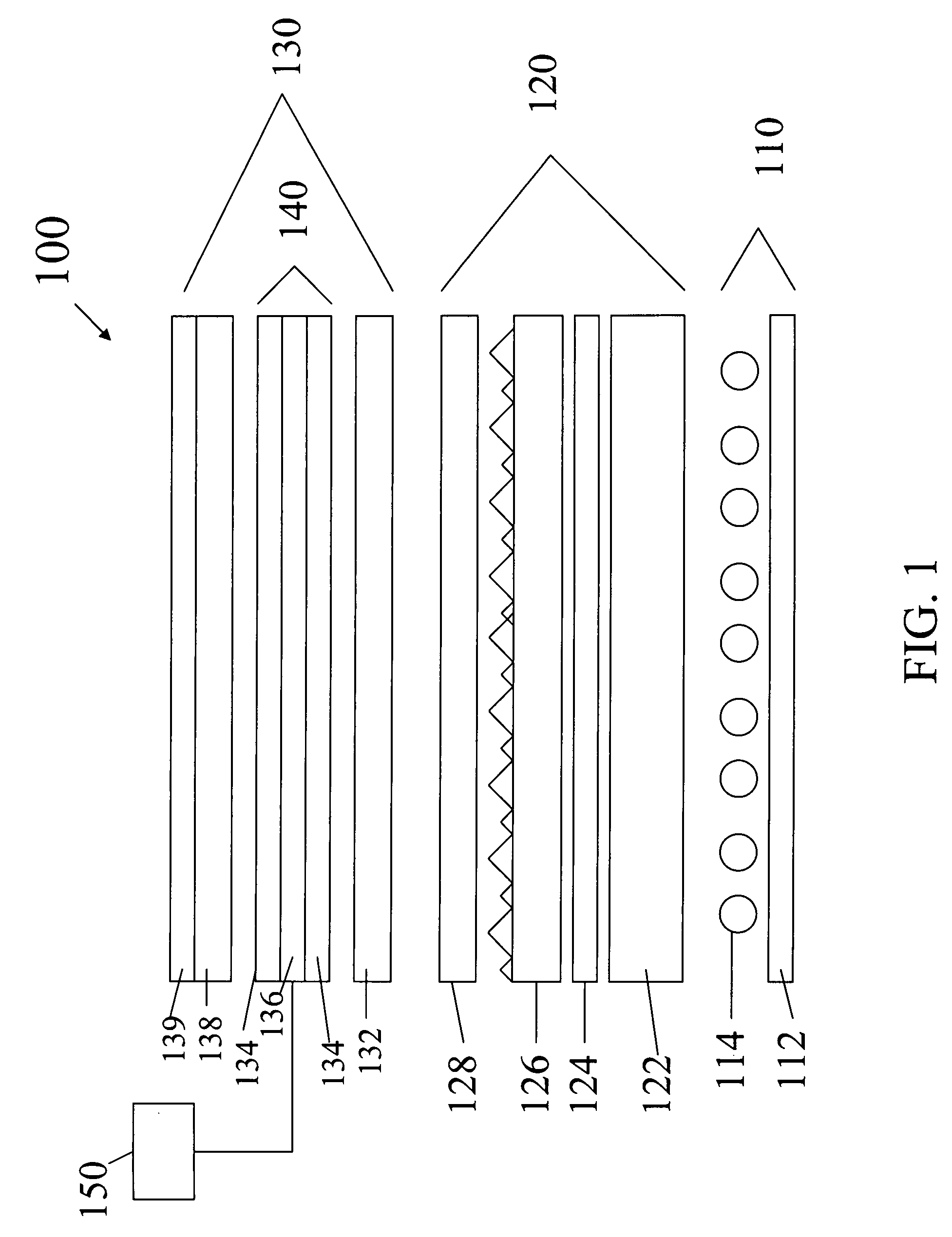 Optical element comprising restrained asymmetrical diffuser