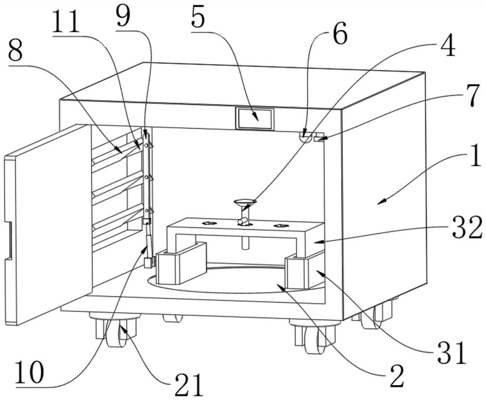 Endoscope lens anti-fog storage device for abdominal cavity examination