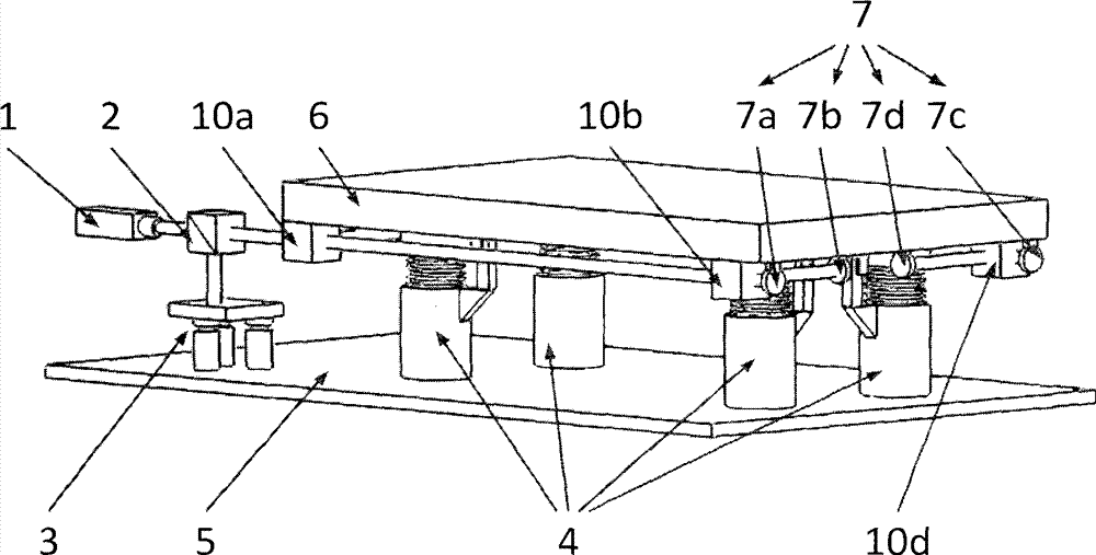 Spring vibration isolation platform on basis of air floatation zero-position reference and laser auto-collimation measurement