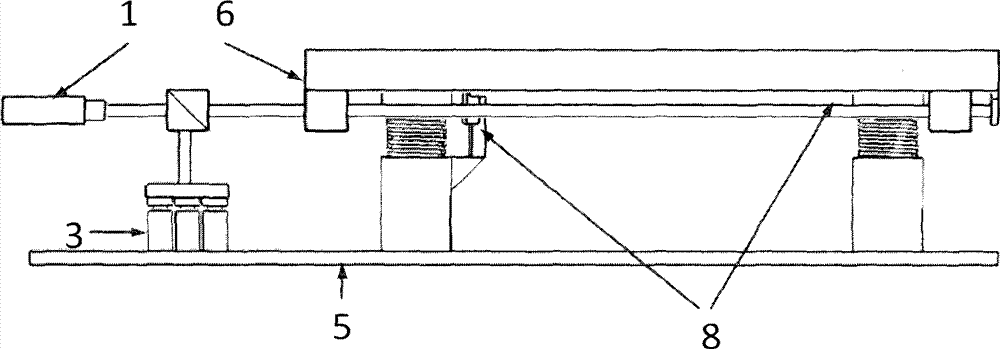 Spring vibration isolation platform on basis of air floatation zero-position reference and laser auto-collimation measurement