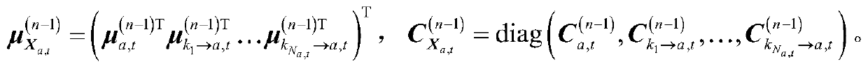 Confidence transfer distributed volume Kalman filtering cooperative positioning method