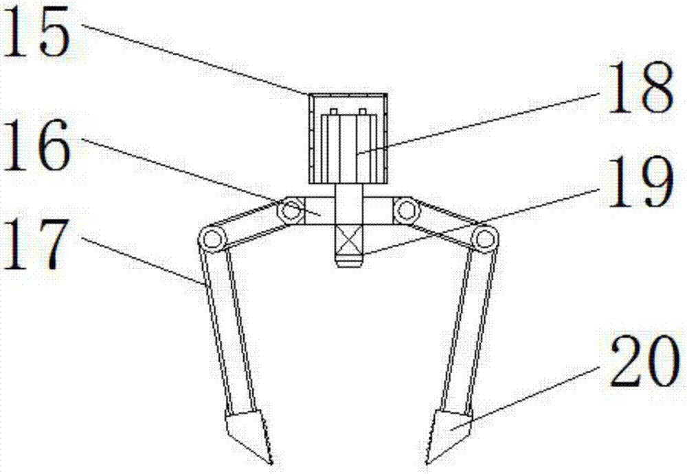 Metal part locating grab bucket