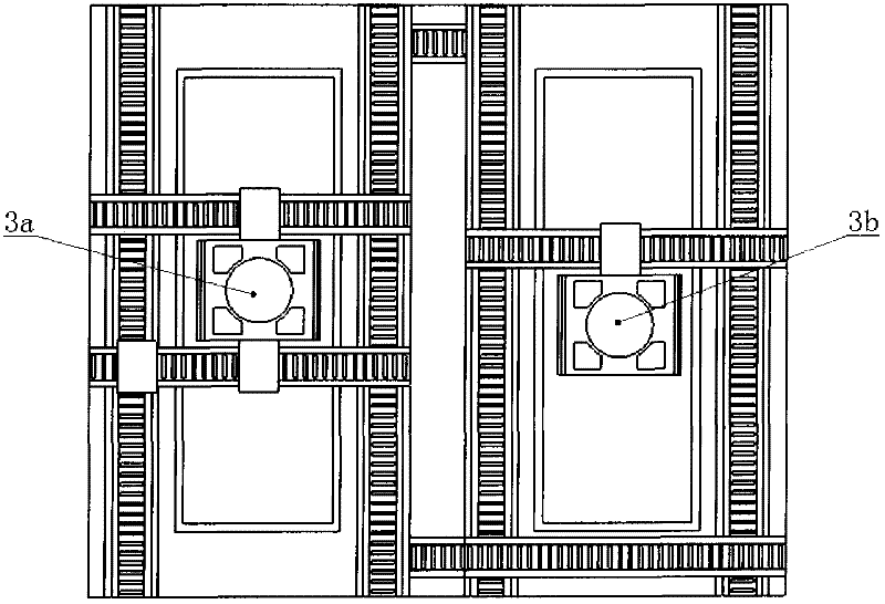 Exchange apparatus and method for double-workpiece stage based on double-guide rail double-drive step scanning