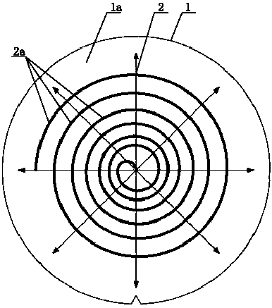 Spiral photoresist coating structure and preparation device and method thereof