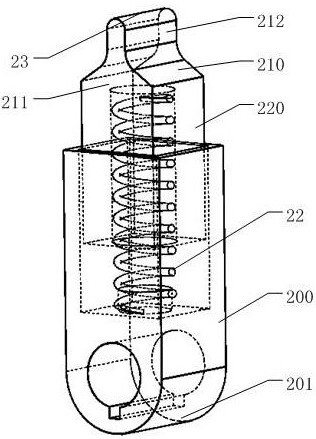 Torque suction and discharge device based on elastic pin mechanism