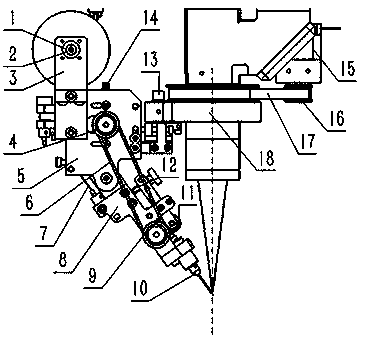 Automatic tin wire feeding device for laser welding