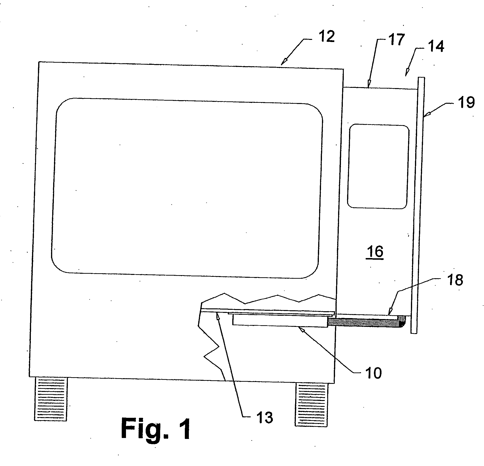 Method and apparatus for providing a service to a slide out room