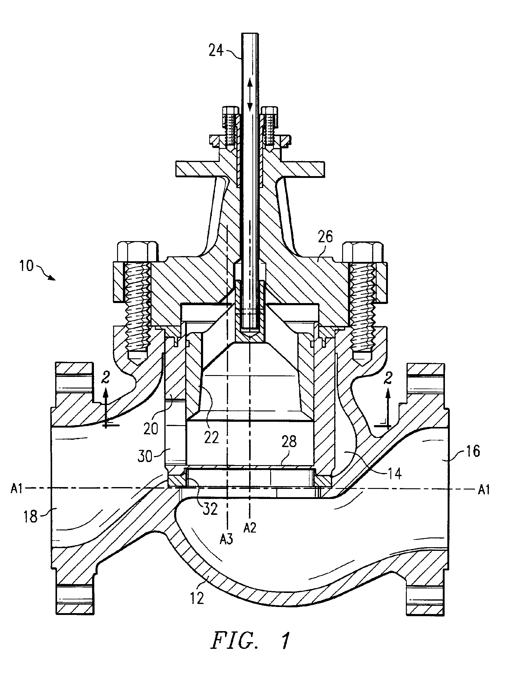 High capacity globe valve