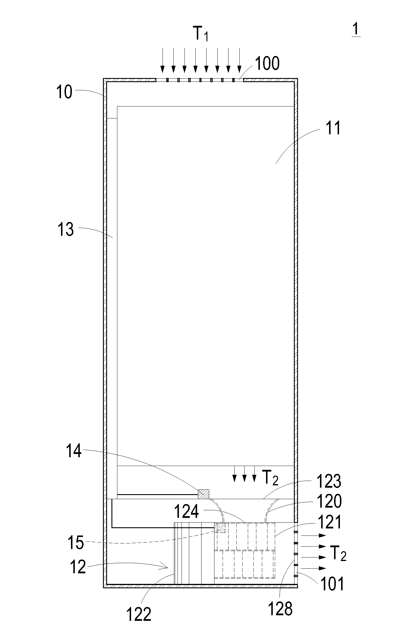 Airflow driving device having function of measuring flow rate and air conditioner with same