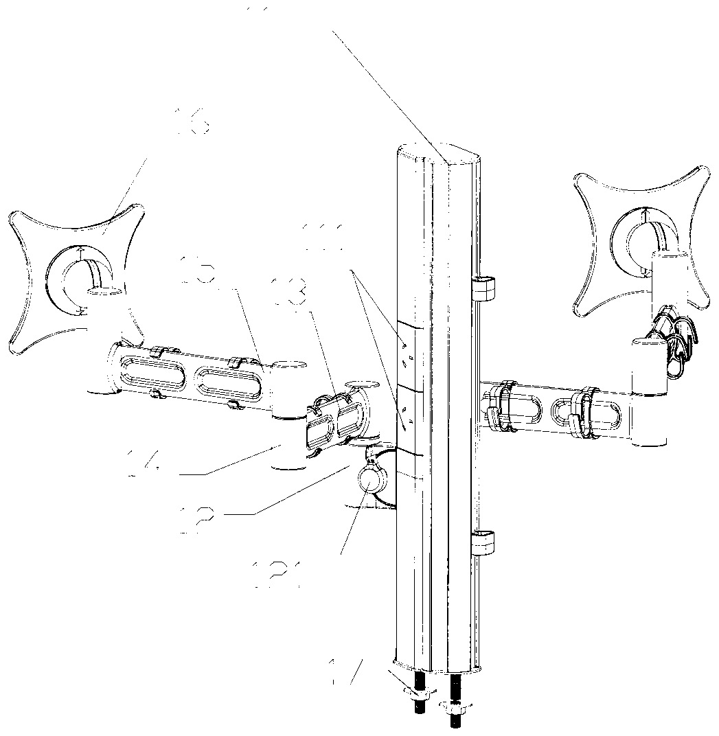 Installation device of double liquid crystal display panel