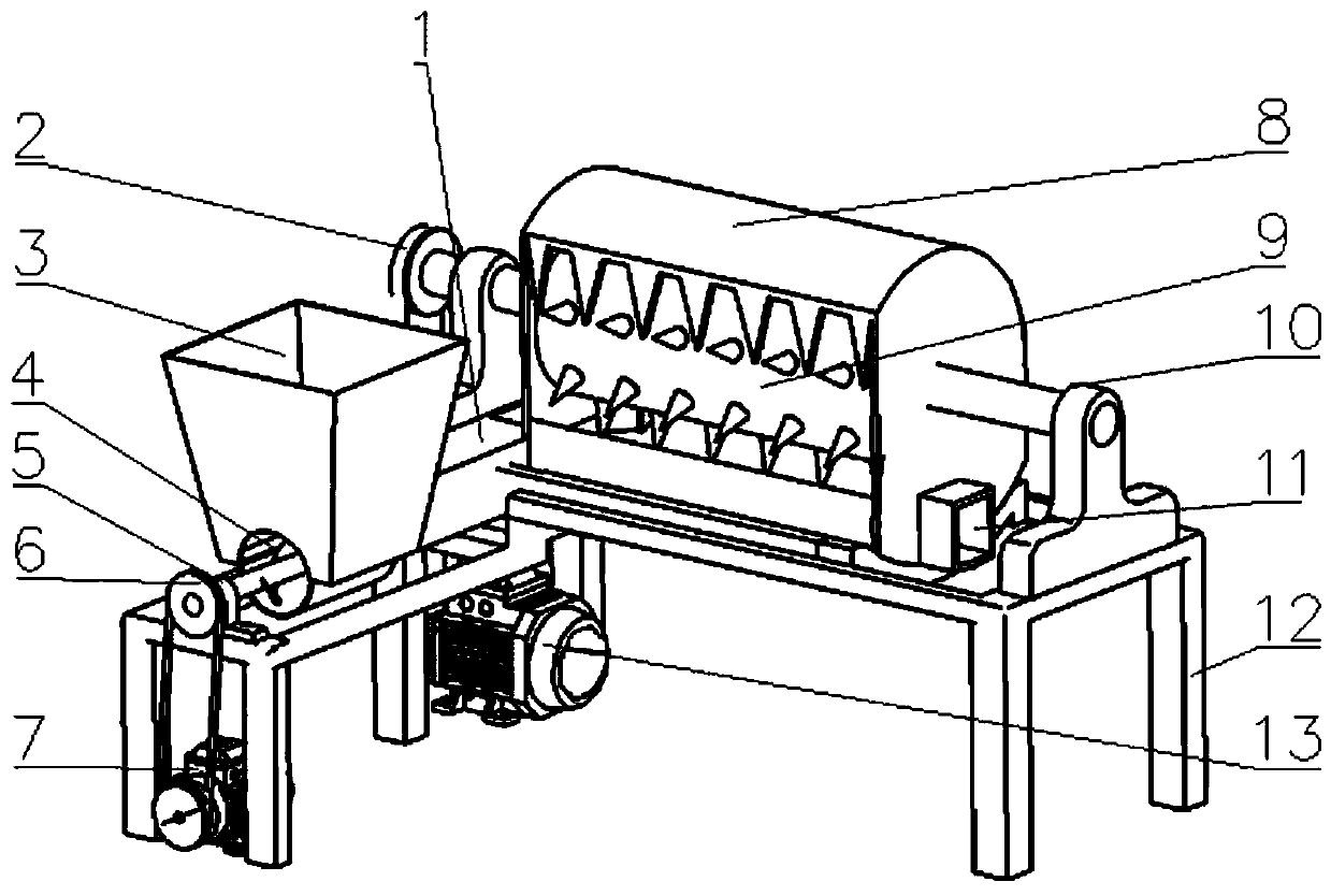 Feeding, pre-tightening and coconut peeling all-in-one machine and method