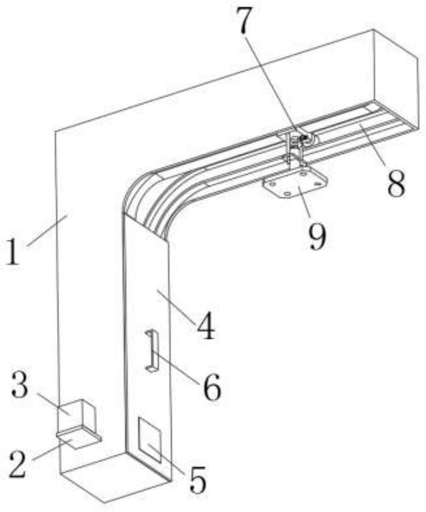 Omni-directional camera hoisting structure for tourist hotel monitoring