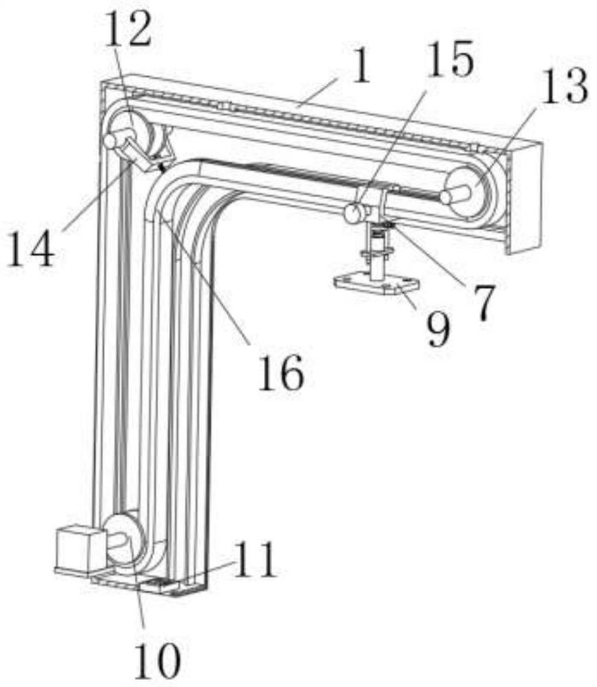 Omni-directional camera hoisting structure for tourist hotel monitoring