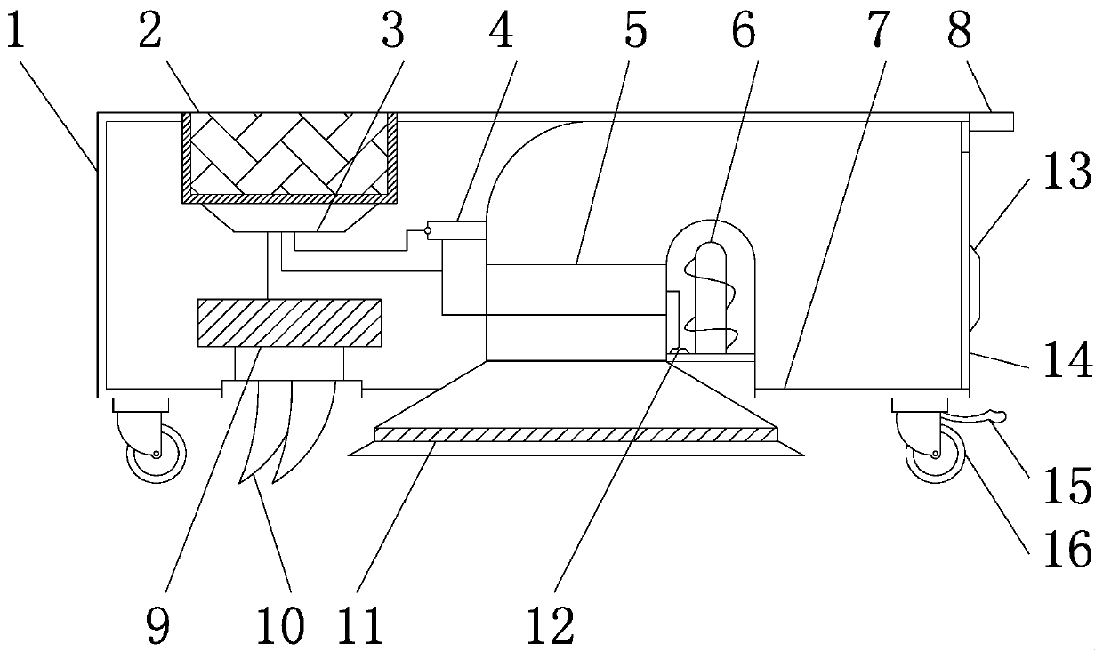 Weeding machine storage device