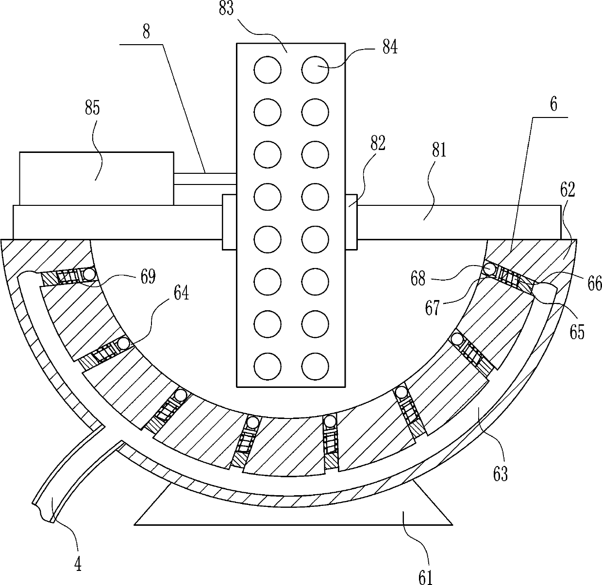 Postoperative leg rehabilitation assisting massage device for orthopedics department