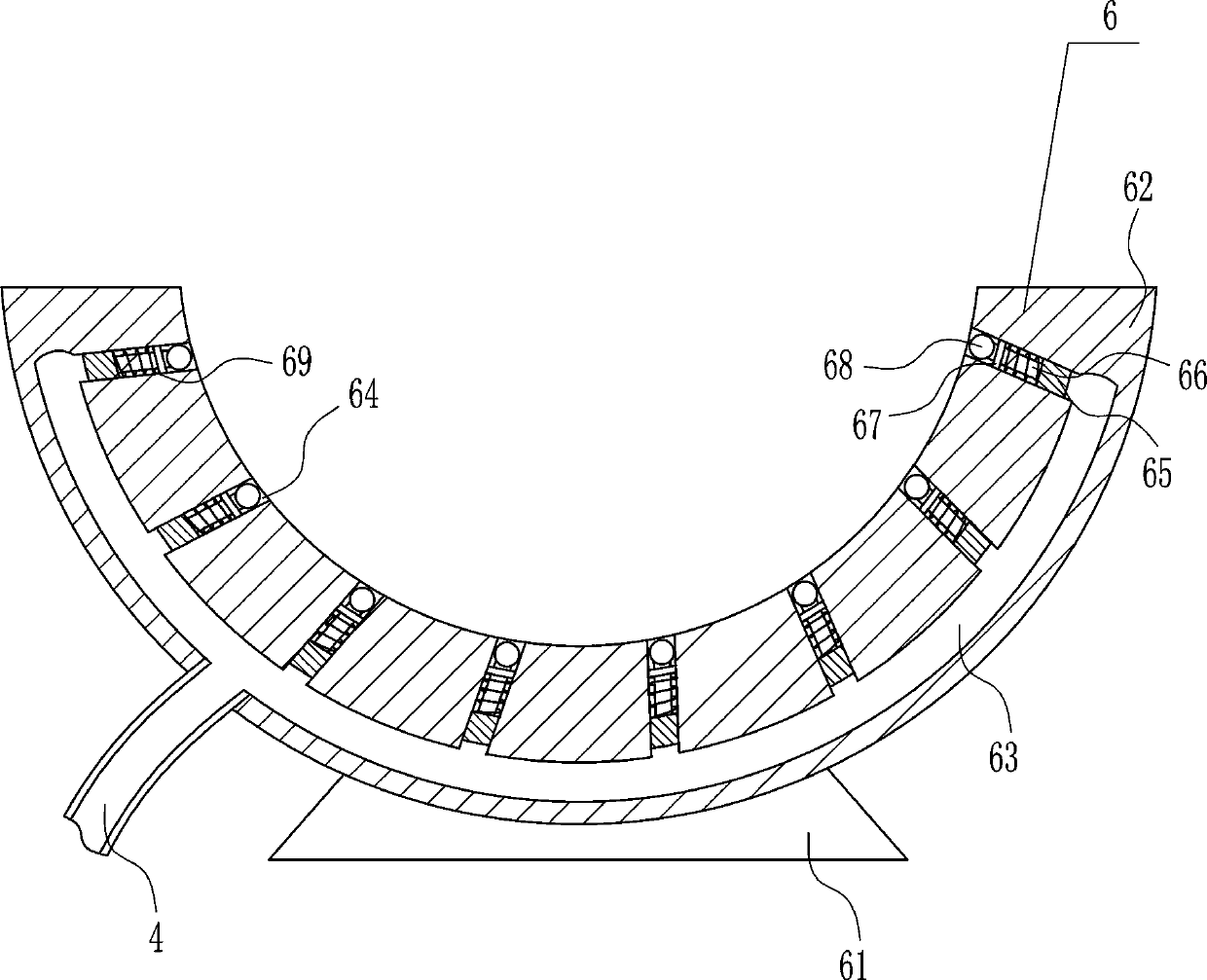 Postoperative leg rehabilitation assisting massage device for orthopedics department