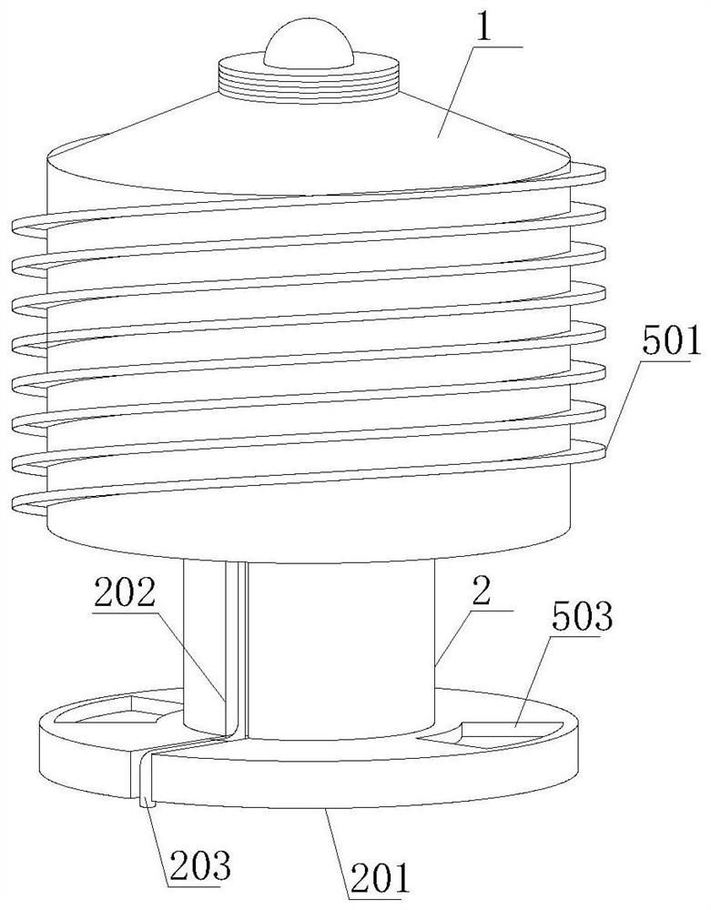 A heat-dissipating LED lamp with high light transmittance